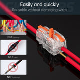 Mini Wire Splicing Connector DIY Connectors | 1 in 2 out (Clear Cover)