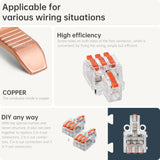 Mini Wire Splicing Connector DIY Connectors | 1 in 3 out (Clear Cover)