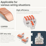 Mini Wire Splicing Connector DIY Connectors | 1 in 4 out (Clear Cover)