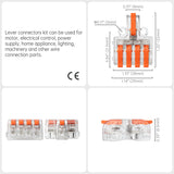 Mini Wire Splicing Connector DIY Connectors | 1 in 4 out (Clear Cover)