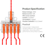 Mini Wire Splicing Connector DIY Connectors | 1 in 5 out (Clear Cover)