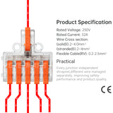 Mini Wire Splicing Connector DIY Connectors | 1 in 5 out (Clear Cover)