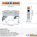 DIN Rail Wire Nut Terminal Blocks | KV-121(Orange)