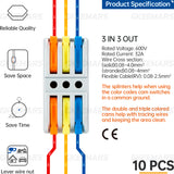 lever wire nuts 3 in 3 out