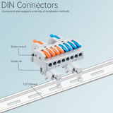 DIN Rail Wire Splicing Connector | 2 in 8 out ( KV428 )