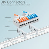 DIN Rail Wire Splicing Connector | 2 in 10 out ( KV4210 )