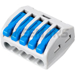 Lever Wire Nut Connectors | 5 Conductor ( Blue )