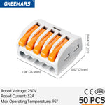 Lever Wire Nut Connectors | 5 Conductor ( Orange )