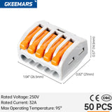 Lever Wire Nut Connectors | 5 Conductor ( Orange )
