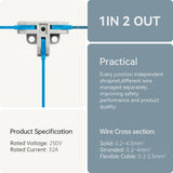 T-Shape Quick Connectors for Wiring | KV112 ( Blue )