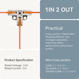 T-Shape Quick Connectors for Wiring | KV112 ( Orange )