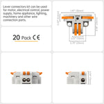 4 Way T Tap Lever Wire Connectors | KV-T4  (Orange)