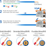 4 Way T Tap Lever Wire Connectors | KV-T4  (Orange)