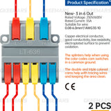 3 in 6 out wire connectors