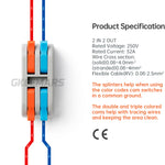 Mini Electrical Wire Connectors Wire Nuts | 2 Circuit Inline Splices