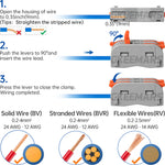 Mini Lever Wire Nut Connectors | 1 Conductor DIY Connector